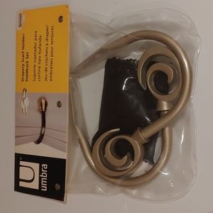 Pair of Umbra Drapery Scarf Holder /Curtain Holdback Set